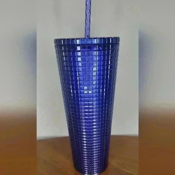 Starbucks Cobalt Blue Grid Cup Tumbler 2022 - Picture 3 of 6